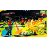 Progres_BTL_4MORE_PCPS_EN__058271781033794 - Video Game Depot Colorful arcade-battle scene from Persona 5 with party HUD and a large '4 MORE' banner.