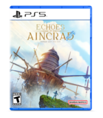 Sword Art Online: Echoes of Aincrad for PlayStation 5 - 722674130998 - Video Game Depot PS5 game case cover for Echoes of Aincrad: Sword Art Online, showing the title and Bandai Namco logo on a blue case with a towering structure and floating debris in a bright sky.