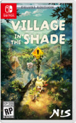 VitS_RP_ESRB_NSW_Packshot__257871776272353 - Video Game Depot Nintendo Switch game cover for Village in the Shade, Deluxe Edition, with a small character planting a sapling in a lush valley.