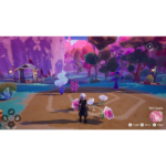 Avatar stands in a vibrant fantasy garden, tending pink seed plants with on-screen actions (Stash, Drop, Plant).