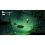 c6cbadd1-5b4c-4a3a-b491-7759e0aba9e7__033051783536509 - Video Game Depot Whimsical side-scrolling game scene: a white bunny in a red dress jumps between mossy platforms in a glowing green cavern.