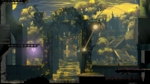 00512e27-feaa-4cda-b737-ae04f34e94c2 - Video Game Depot Character swinging on a glowing rope through a ruined, vine-covered temple at dusk with a bright orb ahead