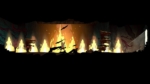 4f9b1477-c12e-4589-8841-952547bd10a7 - Video Game Depot Side-scrolling cavern filled with glowing lava, jagged rocks and dragon silhouettes perched on ledges.