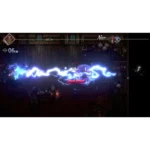 Action RPG battle scene with a bright blue lightning attack across a dark tavern floor; HUD shows Phase 06/30 and 'Back Attack' text.