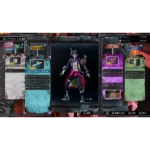 810136676198_stupid-never-dies_03_screenshot__887651787077955 - Video Game Depot Character customization screen showing a central cyberpunk-style avatar with arm and leg gear panels on left and right, labeled Left Arm and Right Arm, in a metallic cage environment.