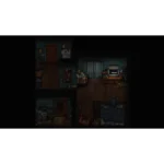 810174081077_04__453441789137568 - Video Game Depot Top-down view of a dimly lit pixel-art apartment with a desk and computer, bed, and cluttered items scattered around.