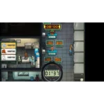 810174081077_06__833001789137568 - Video Game Depot Pixel-art, top-down game kitchen with diners and a large stopwatch overlay in the foreground.