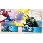 81A_tqsi3VL_SL1500___648531785865291 - Video Game Depot Comic panel: Spider-Man and a hooded green-cloaked foe collide as a bright yellow explosion erupts between them; two smaller panels show a masked woman and a blue-skinned ally.
