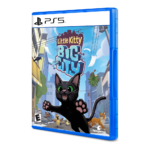 850075178155_catalog_04__156591786128124 - Video Game Depot Cover of Little Kitty Big City for PS5, featuring a black cat leaping toward the viewer in a city backdrop.