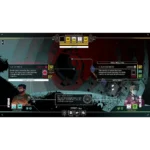850075178216_citizen-sleeper-2_03_screenshot__858331787077956 - Video Game Depot Screenshot of a sci‑fi game HUD with two character portraits (left and right), mission nodes, and action panels above a dark, textured background.