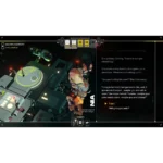 850075178216_citizen-sleeper-2_06_screenshot__465131787077956 - Video Game Depot Illustration of two astronauts tethered in space above a futuristic space station; dialogue text appears on the right panel in the game UI.