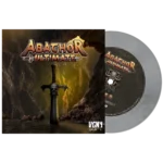 Video game cover art for Abatchor Ultimate, showing a skull-faced sword embedded in a dark cavern with warm light behind it. VGNY Soft logo at bottom right.