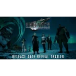 FFVIIR-RDRT - Video Game Depot Promotional poster for Final Fantasy VII Revelation: a group of characters standing on a snowy, icy landscape with the 'Release Date Reveal Trailer' text.
