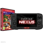 Image_1a - Video Game Depot Evercade Nexus handheld game console with Banjo-Kazooie cartridge box beside it. (informational image)