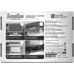 SUPABOY-PRIME-002-810007716572 - Video Game Depot Packaging box for Hyperkin SuperBoy Prime portable gaming console, showing features and setup steps
