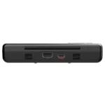 SpectrumImage7 - Video Game Depot Bottom edge of a black handheld device showing two ports labeled I/O and POWER with ventilation slits on sides.