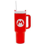 Super Mario 40oz Stainless Steel Tumbler with Handle, Straw & Lid by Pyramid America for Home / Office - 638211012279