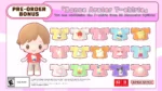 ad1828f5-9f37-434d-aab8-879989447050 - Video Game Depot Promotional banner for a pre-order bonus featuring colorful avatar T-shirt icons with various characters and a cute cartoon child on the left.