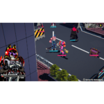Colorful cartoon battle on a city street with characters ready to fight; UI shows Action Points and turn info.
