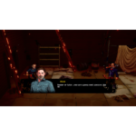 walking-dead-streets-of-survival-deluxe-screen-04__530731785525069 - Video Game Depot Pixel-art game scene in a dim warehouse: three men with guns, dialogue box shows Rick saying, 'Sooner or later, you were gonna meet someone like me.'