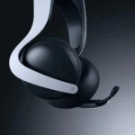 718C2drJjXL_AC_SL1500___926621785513043 - Video Game Depot White and black gaming headset with a boom mic, shown from the side, featuring a PlayStation logo on the headband.