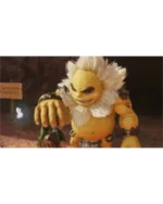 The_Legend_of_Zelda_Ocarina_of_Time_Screen_5__80282-1200x1500 - Video Game Depot Yellow cartoon monster with spiky white mane reaching forward, winking with a mischievous smile, wearing bracelets and a ruffled collar.