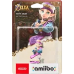 Packaging for The Legend of Zelda: Ocarina of Time Young Zelda amiibo; young Zelda in purple dress holding a blue instrument, ornate background, Nintendo amiibo logo visible.