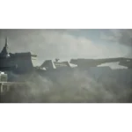 e283edfa-ca50-408d-bc17-96299fadfbd0__815131790277227 - Video Game Depot Large futuristic battleship-like vessel on a cloudy sky, with smoke rising in the foreground, giving a sci-fi military scene