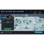 docked_ps5_03__924471791916643 - Video Game Depot In-game map screen showing yard layouts, highlighted zones, and a left panel about Reach Stacker Yard D with upgrade options.